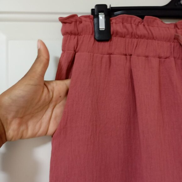 B Set Pants Elastic Waist Wide Leg & Top Sleeveless Pleated Medium Womens. - Picture 8 of 13